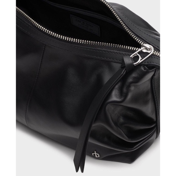 Rag & Bone Black Leather Top Handle Convertible Crossbody Bag NWT - Picture 4 of 10